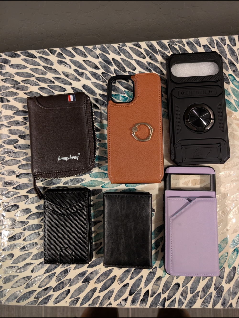 billfolds and phone wallet cases, 2 have slide out credit card features,all new